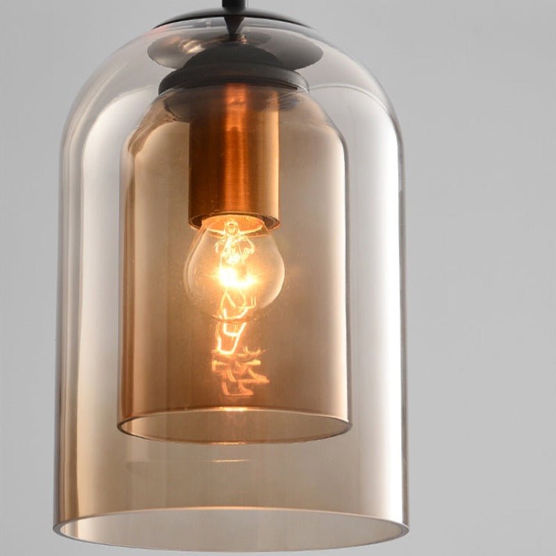 Dubbellaagse Glazen Hanglamp
