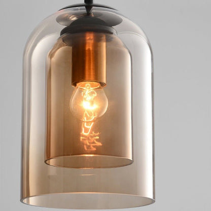 Dubbellaagse Glazen Hanglamp