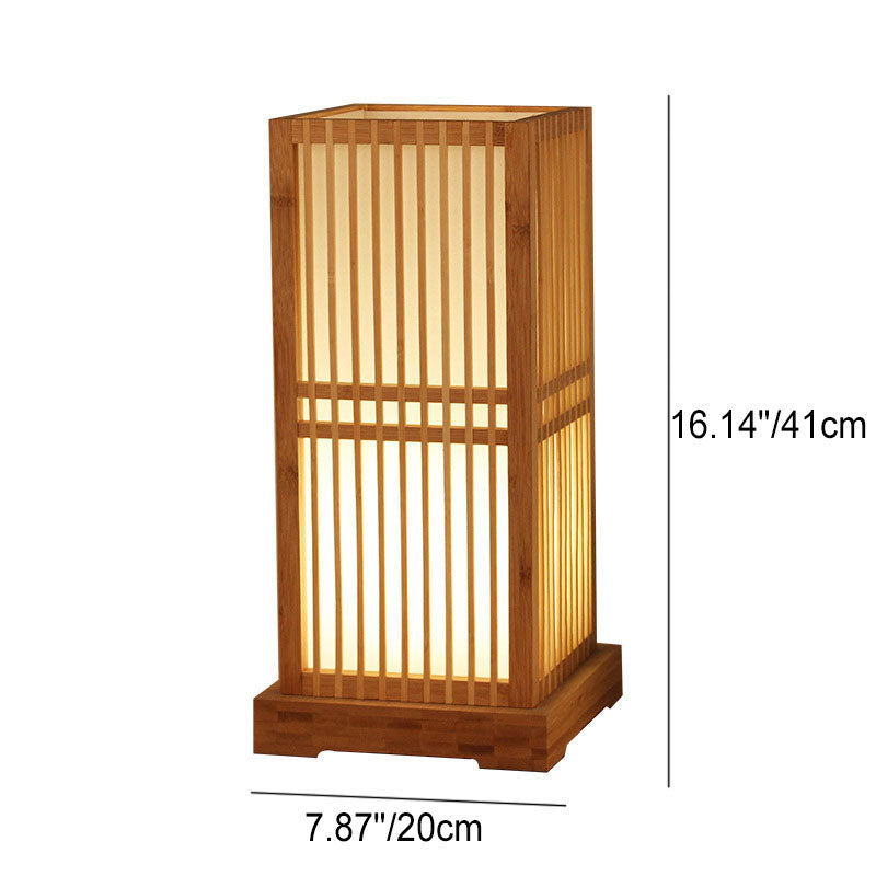 Japanse Houten Tafellamp