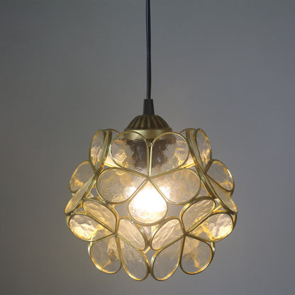 Bloemenlamp met Glaskunst