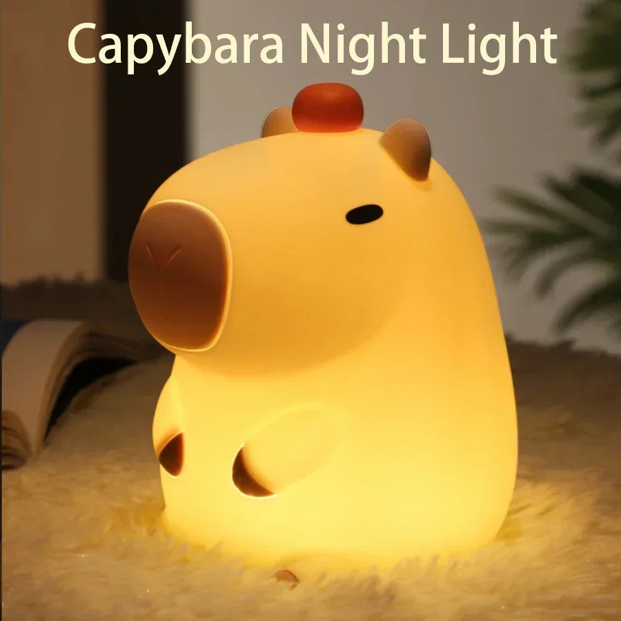 Schattige Capybara LED-bedlamp