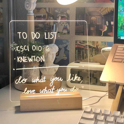 Acryl Notitie Herinnering Decoratief Bord Licht