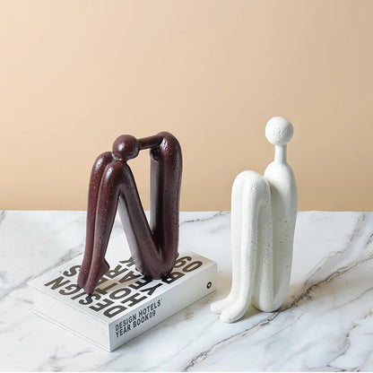 Abstracte Boekensteun Sculpturen Keramische Boekensteunen Handwerk