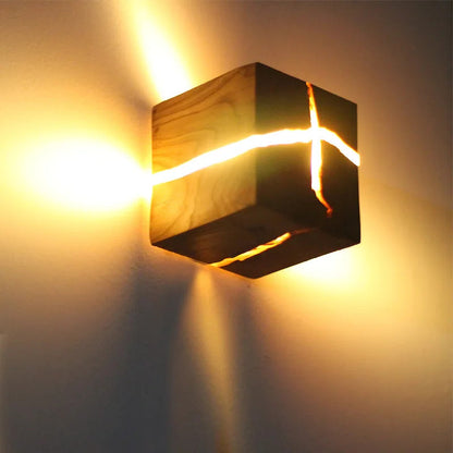 Creatieve Houten Kubus Lamp