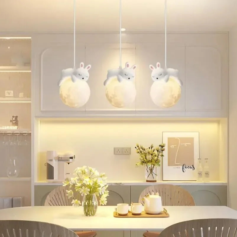 Kinderkamer Hanglamp Little Bear en Rabbit