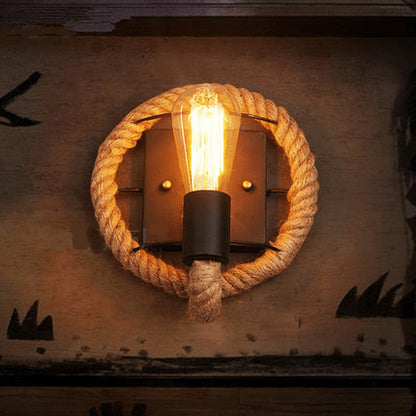 Stoere Touw Wandlamp