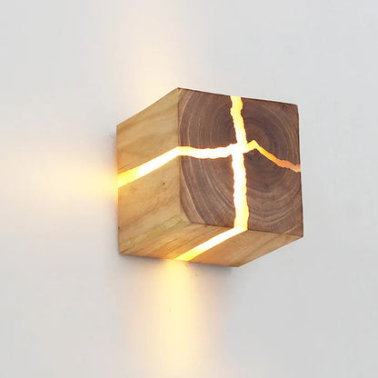 Creatieve Houten Kubus Lamp