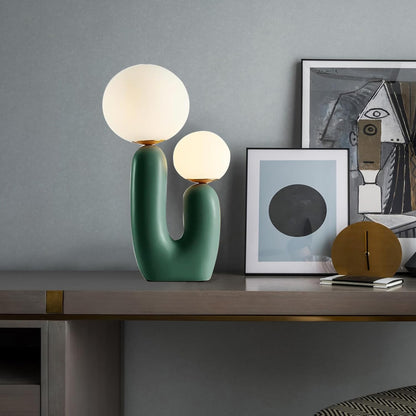 Dubbelglas Tafellamp Zachte Kleuren