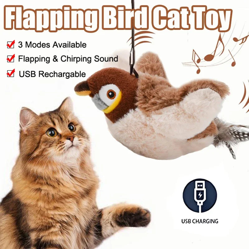 Vrolijke Fladdervogel Voor Katten