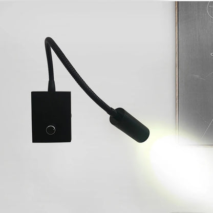 LED Wandlamp 3W – Zwart | Flexibele Bedlamp met Schakelaar – 220V Binnenverlichting