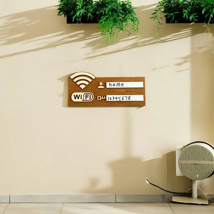 Rustiek Houten WiFi Wachtwoord Bord