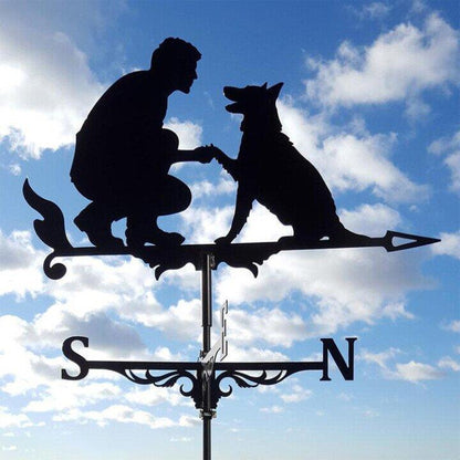 Cartoon Dieren Windwijzer – Metalen Windrichtingindicator voor Buiten