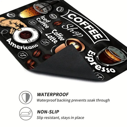 Retro Koffiepatroon Placemats 4 Stukken