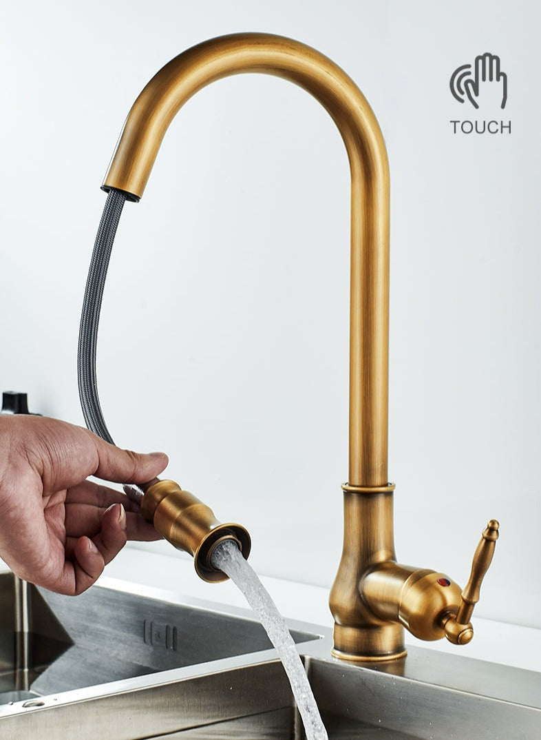 Antique Bronze Kitchen Faucet with Touch Control