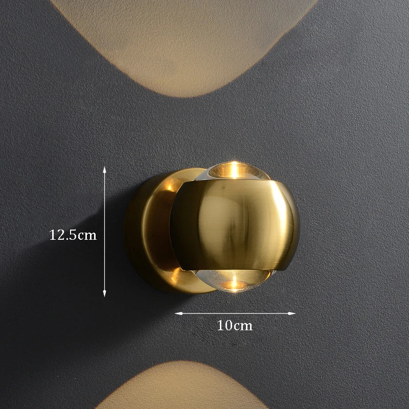 Messing LED Wandlamp
