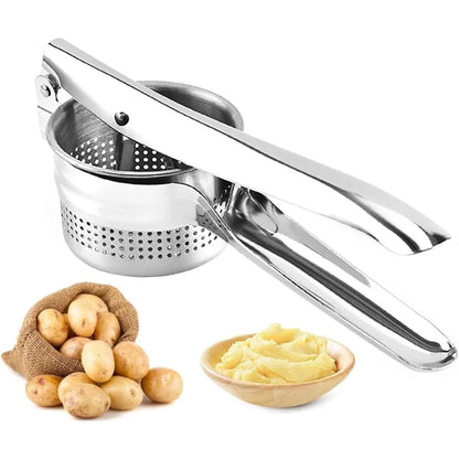 Krachtige Aardappelstamper RVS Ergonomisch Keukenhulp