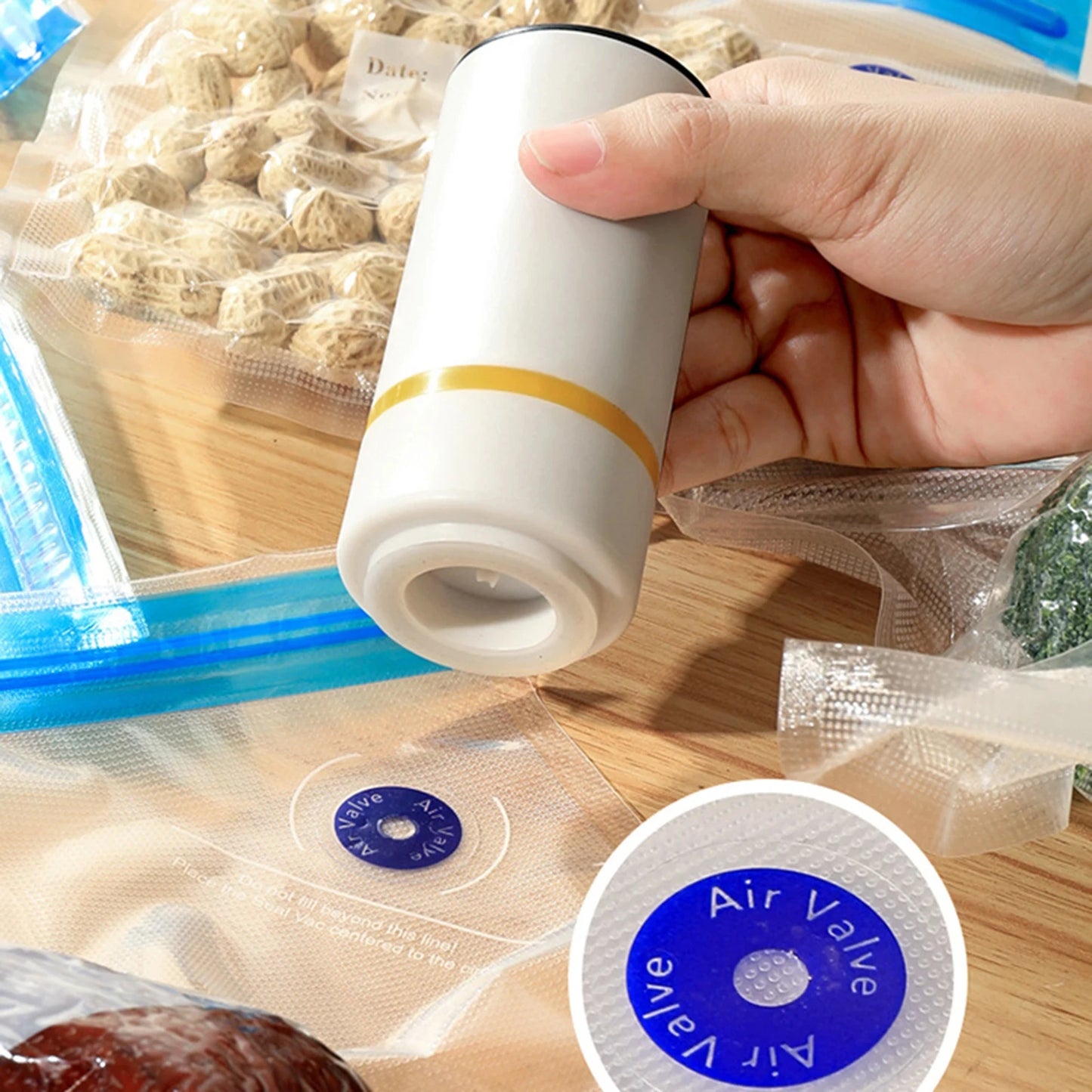 Vacuum Bewaarset USB Handpompen