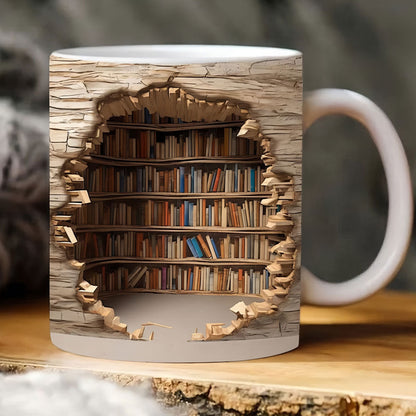 3D Boekenplank Ceramic Mok