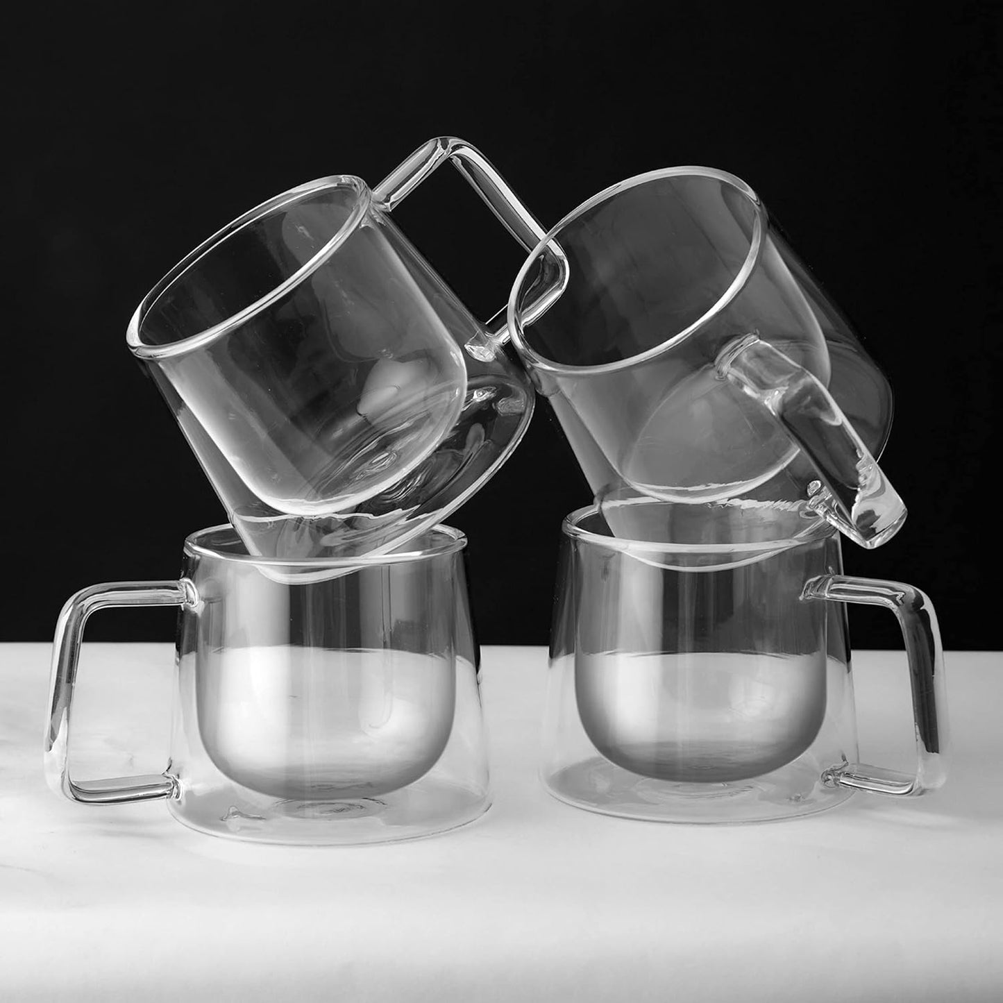 Dubbelwandige Glazen Koffiemok