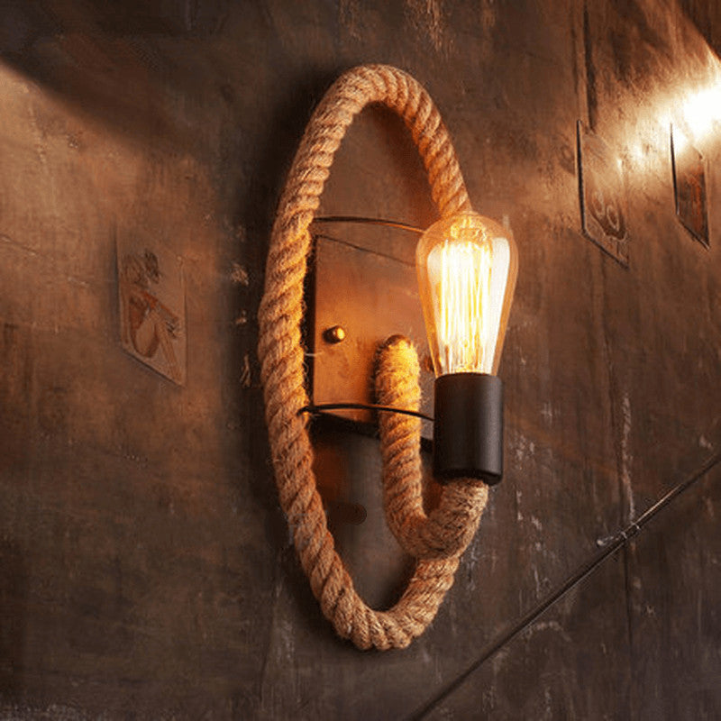Stoere Touw Wandlamp