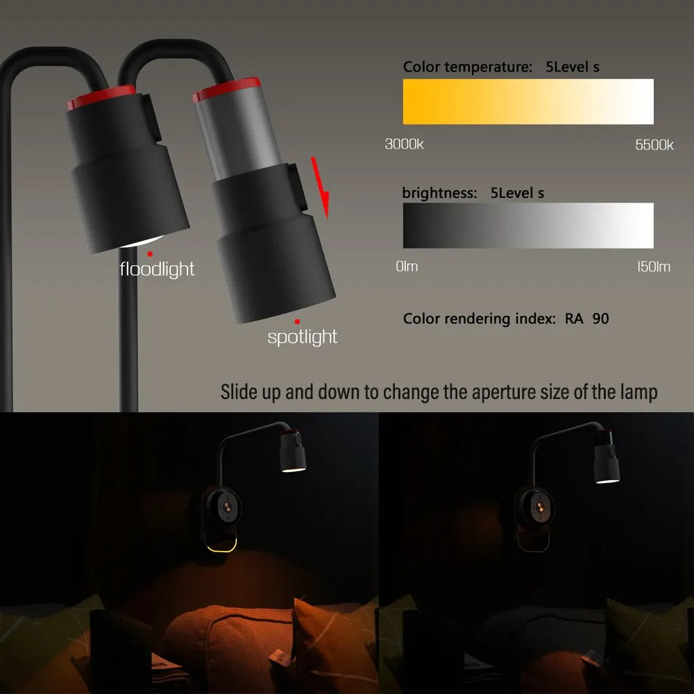 Flexibele LED Leeslamp – Magnetisch Nachtlampje voor Nachtkastje & Studie