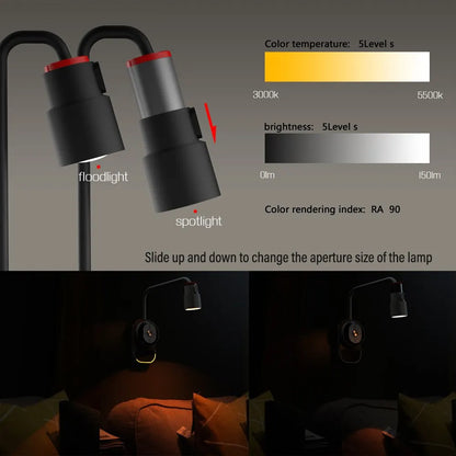 Flexibele LED Leeslamp – Magnetisch Nachtlampje voor Nachtkastje & Studie