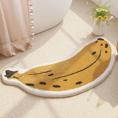 Antislip Fruit Boogvormig Waterabsorberend Badkamerkleed Toilet