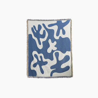 Blauwe Kunstzinnige Woondekens