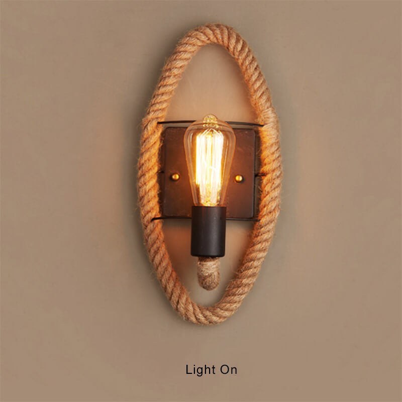 Stoere Touw Wandlamp