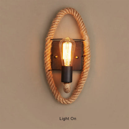 Stoere Touw Wandlamp