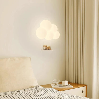 Kinderkamer Wandlamp Cloud en Monkey