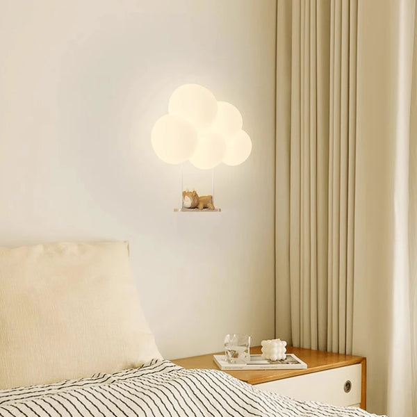 Kinderkamer Wandlamp Cloud en Monkey