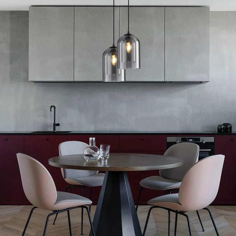 Dubbellaagse Glazen Hanglamp