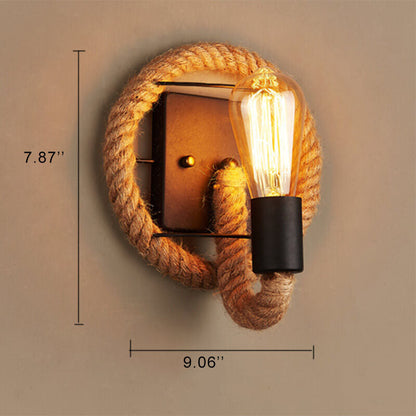 Stoere Touw Wandlamp