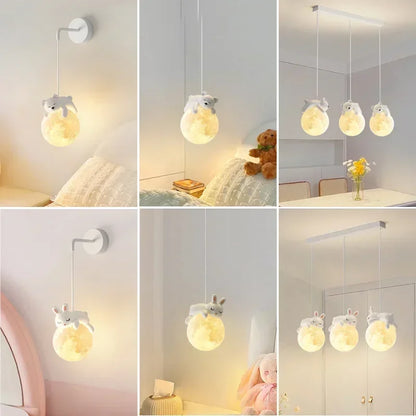 Kinderkamer Hanglamp Little Bear en Rabbit
