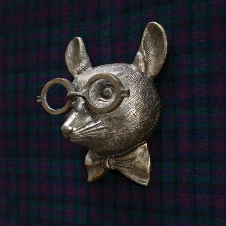 Antiek Bronzen Harsen Dierenwandachtergrond