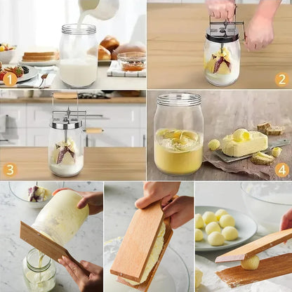Ambachtelijke Mason Jar Boterchurner