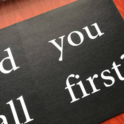 "Did You Call First?" Grappige Anti-Slip Deurmat
