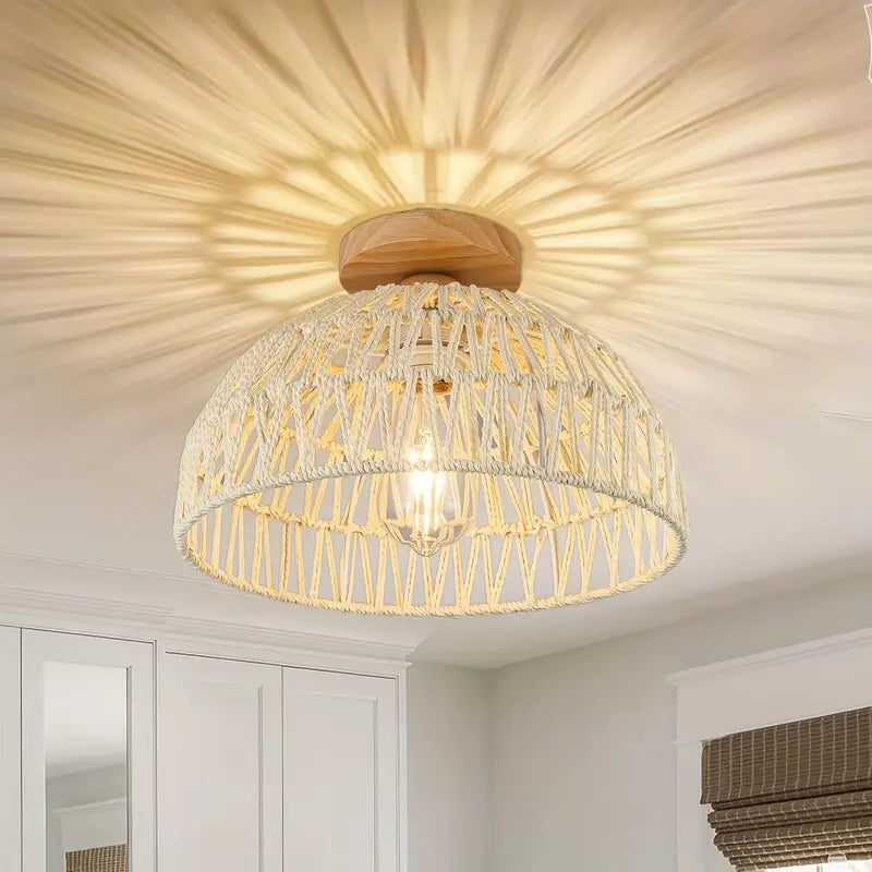 Boho Rotan Plafondlamp