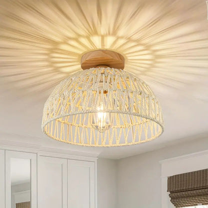 Boho Rotan Plafondlamp