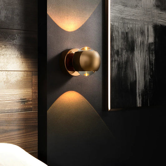Messing LED Wandlamp