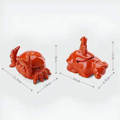 Leuke Krab Asbak met Deksel