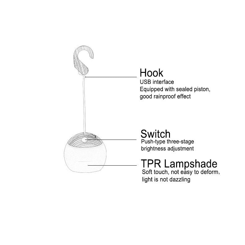 Oplaadbare Hanglamp voor Kamperen