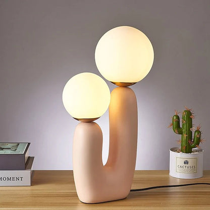 Dubbelglas Tafellamp Zachte Kleuren