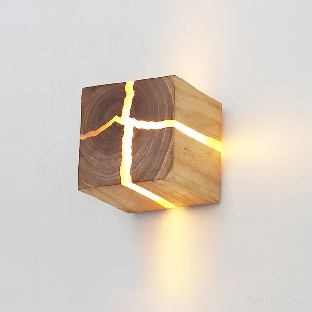 Creatieve Houten Kubus Lamp