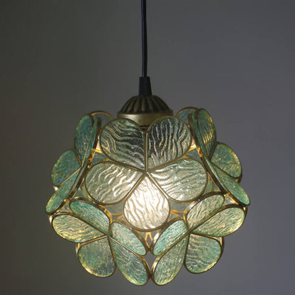 Bloemenlamp met Glaskunst