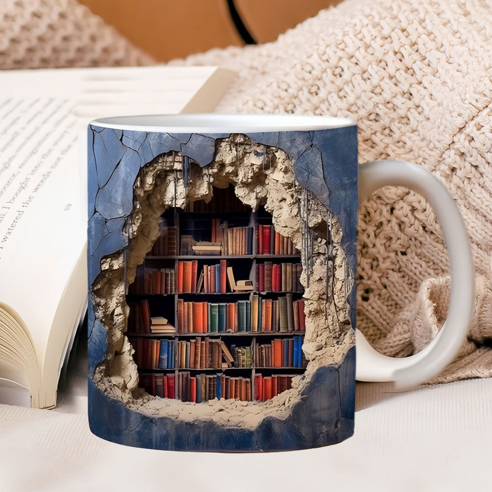 3D Boekenplank Ceramic Mok