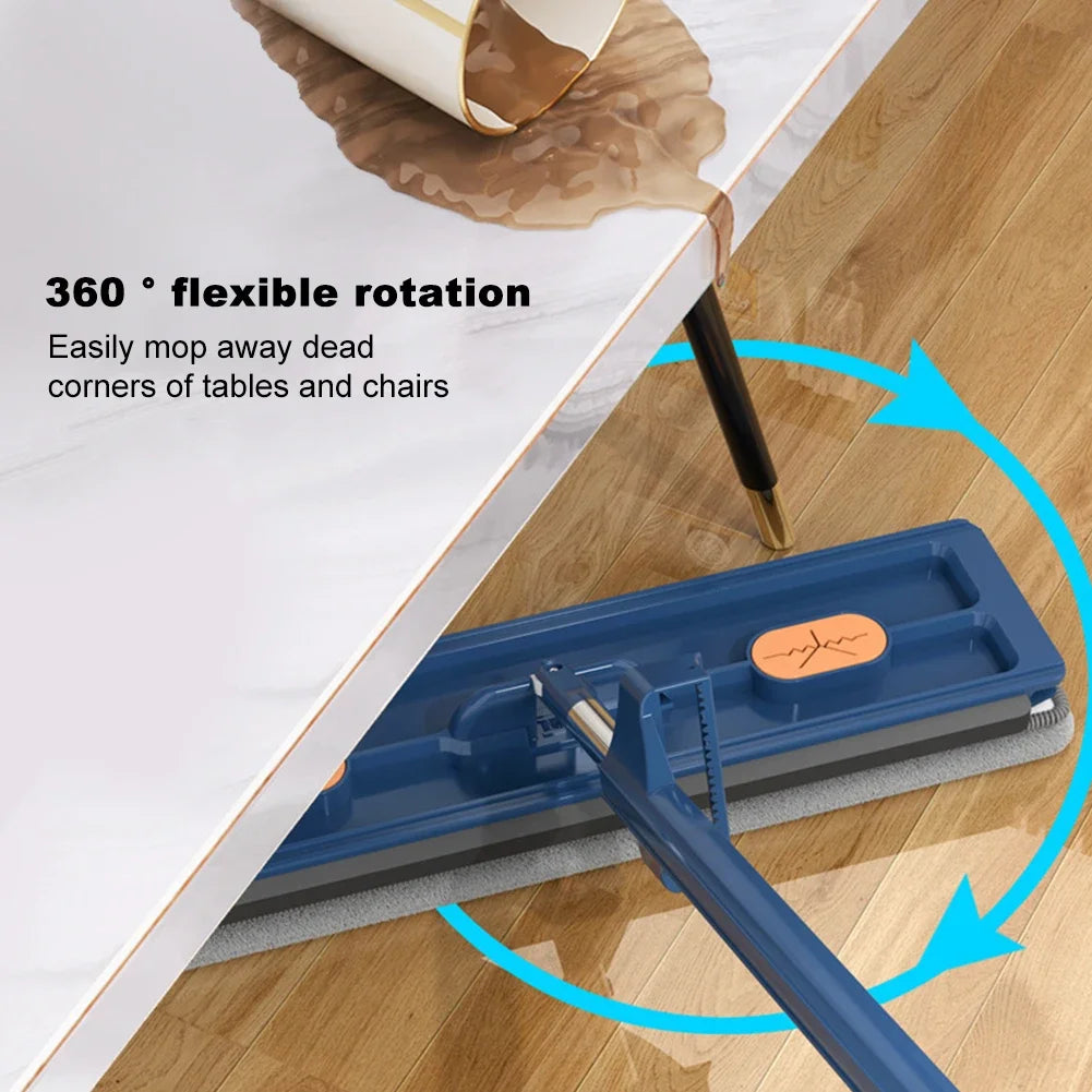 360° Roterende Platte Dweil No Hand-Washing