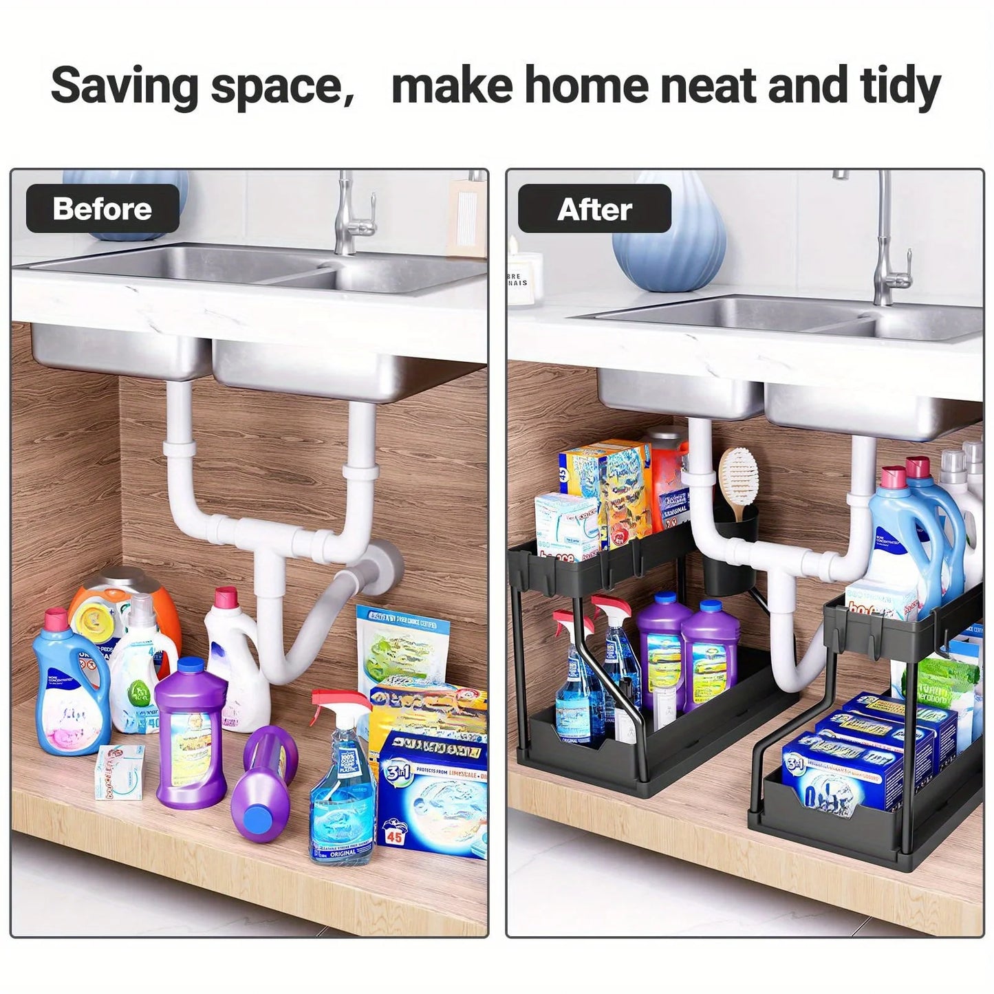 Multi-layer Pull-out Keuken- en Badkamer Organizer