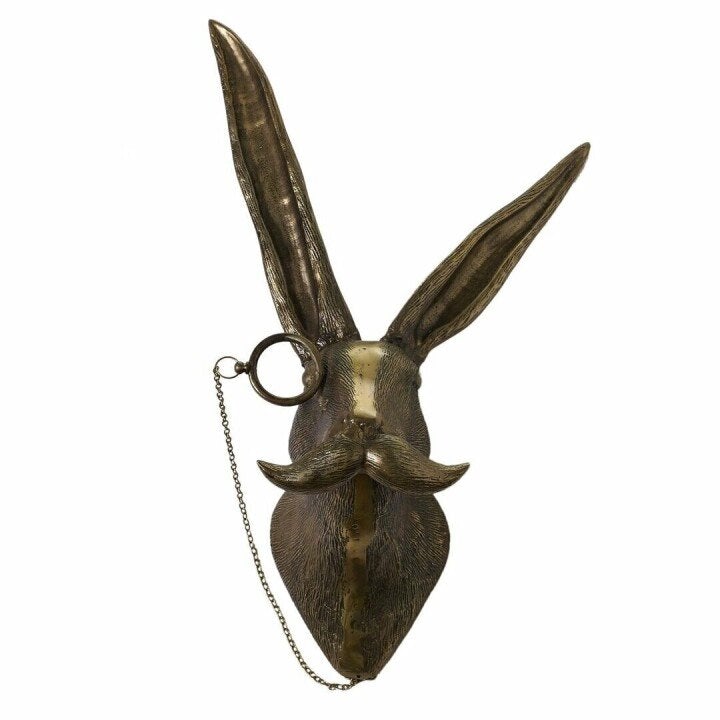 Antiek Bronzen Harsen Dierenwandachtergrond